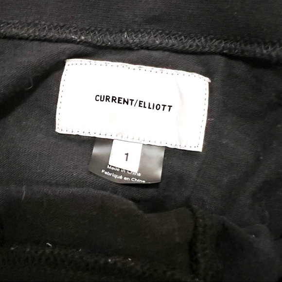 CURRENT/ELLIOTT Cotton Black cropped boxy oversized tee womens size 1 /S - Picture 8 of 9